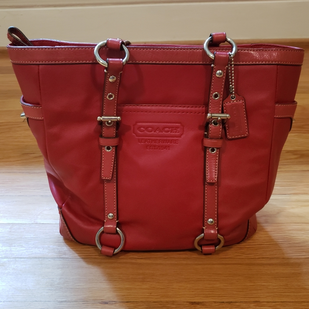 Coach Red Leather Bag